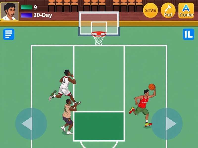 Hindustan Basket Hero gameplay screenshot showing basketball action